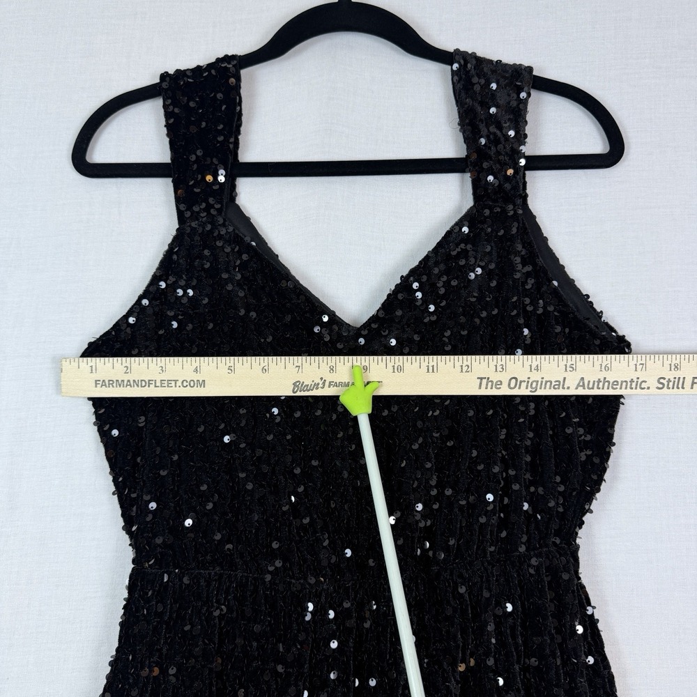 Baltic Born Dress Monroe Sequen Maxi Gown Black Womens Size Medium - Picture 14 of 15
